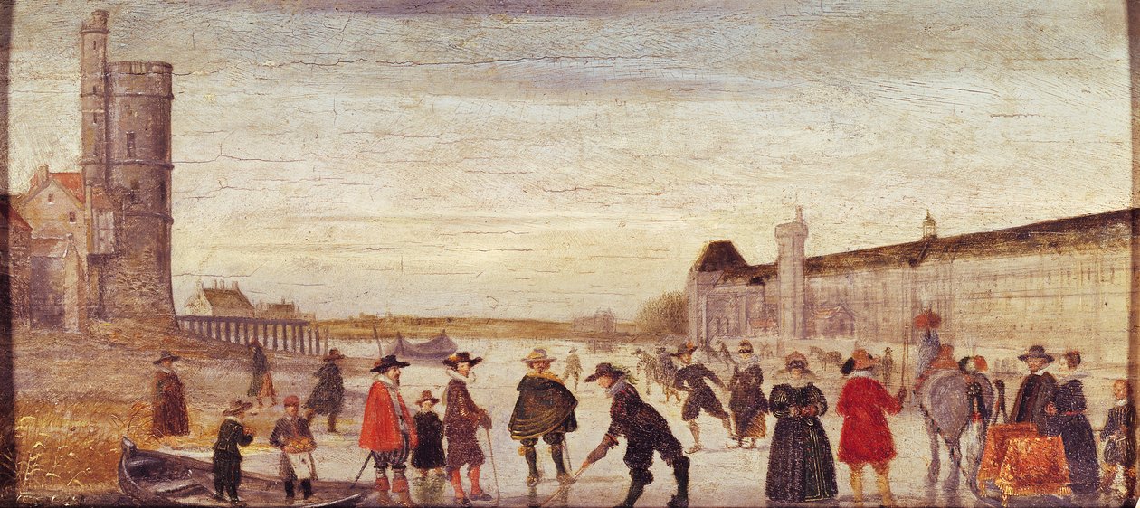 Åkare på Seine 1608 av Flemish School