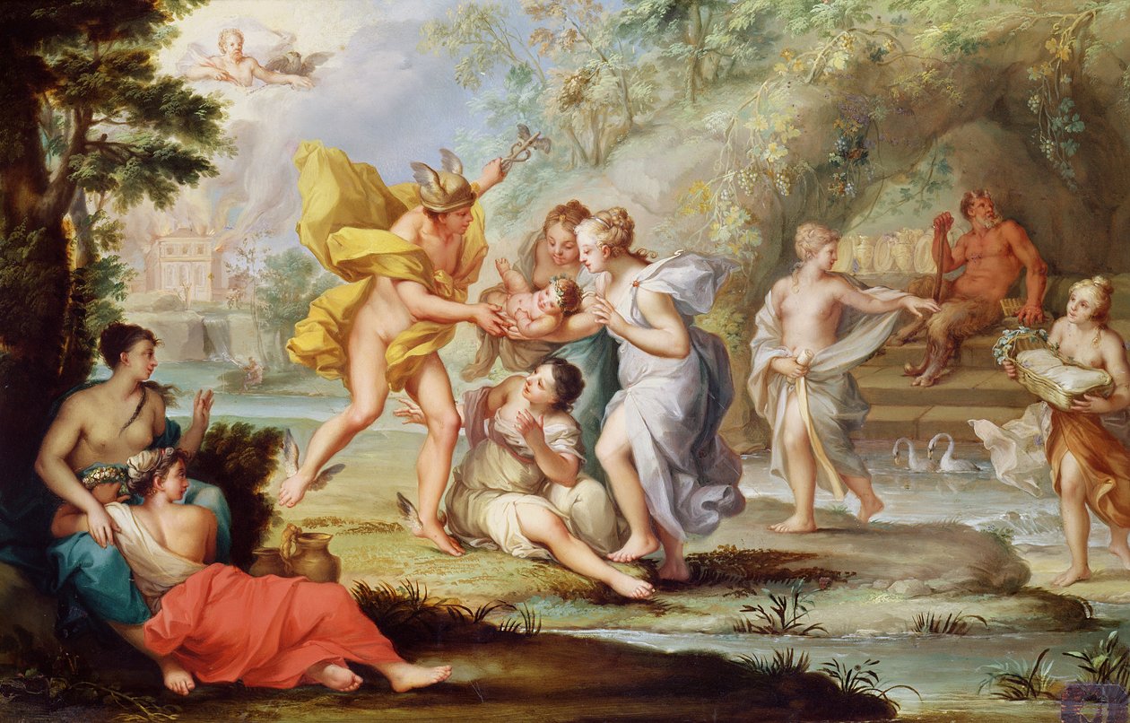 Bacchus födelse av Flemish School