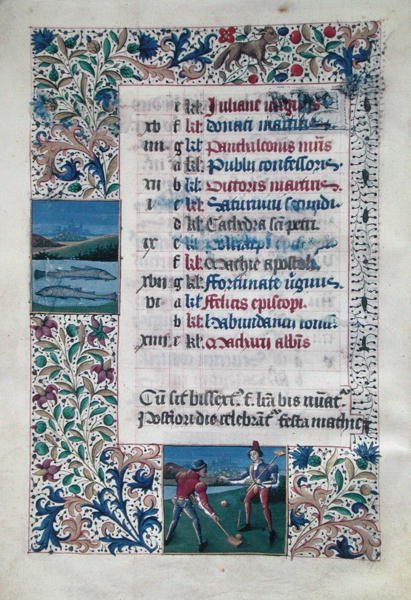 V 25-3 fol.2v Februari månad av Flemish School