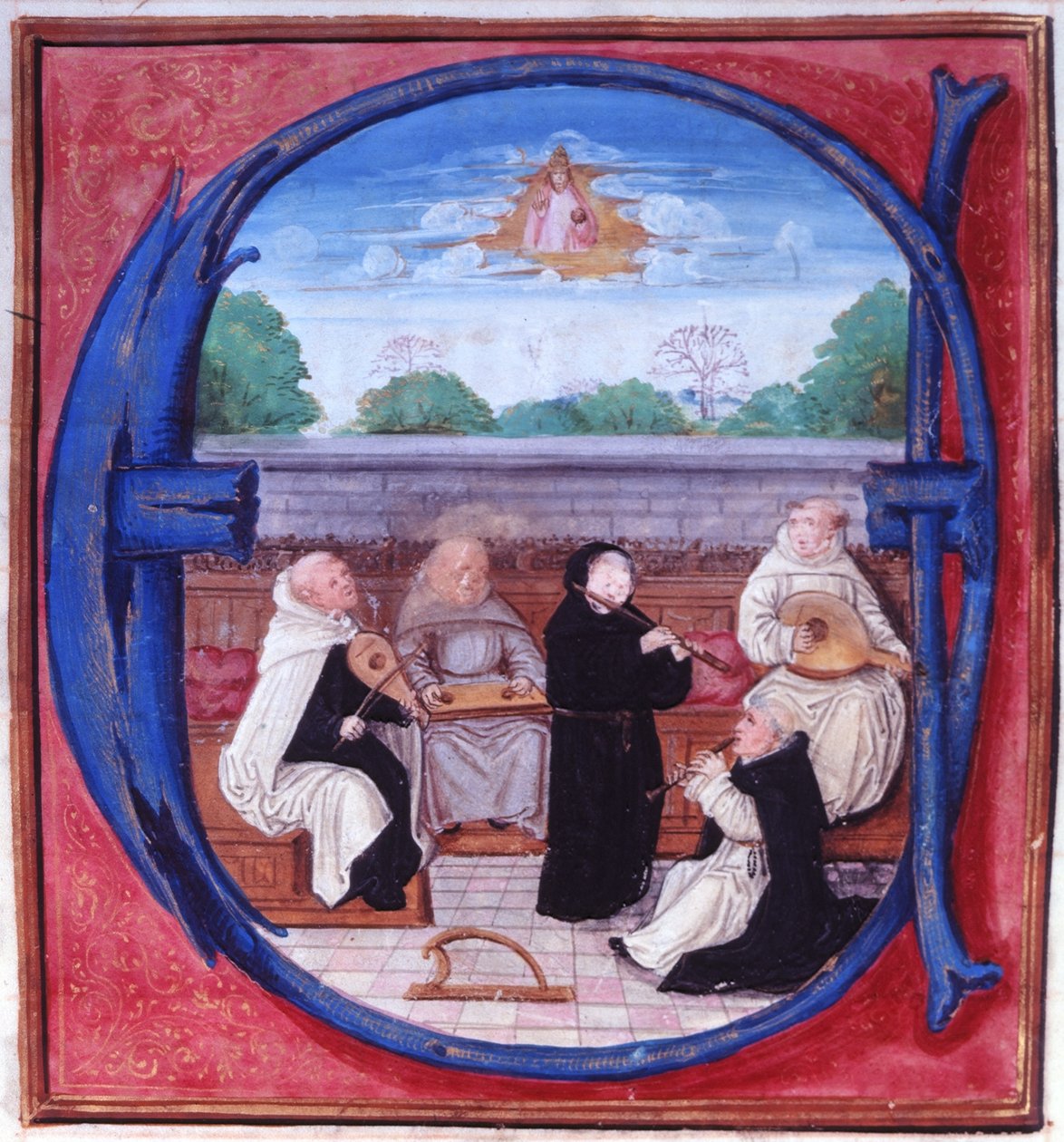 Add.15426 fol.86 Femordenskonsert av Flemish School