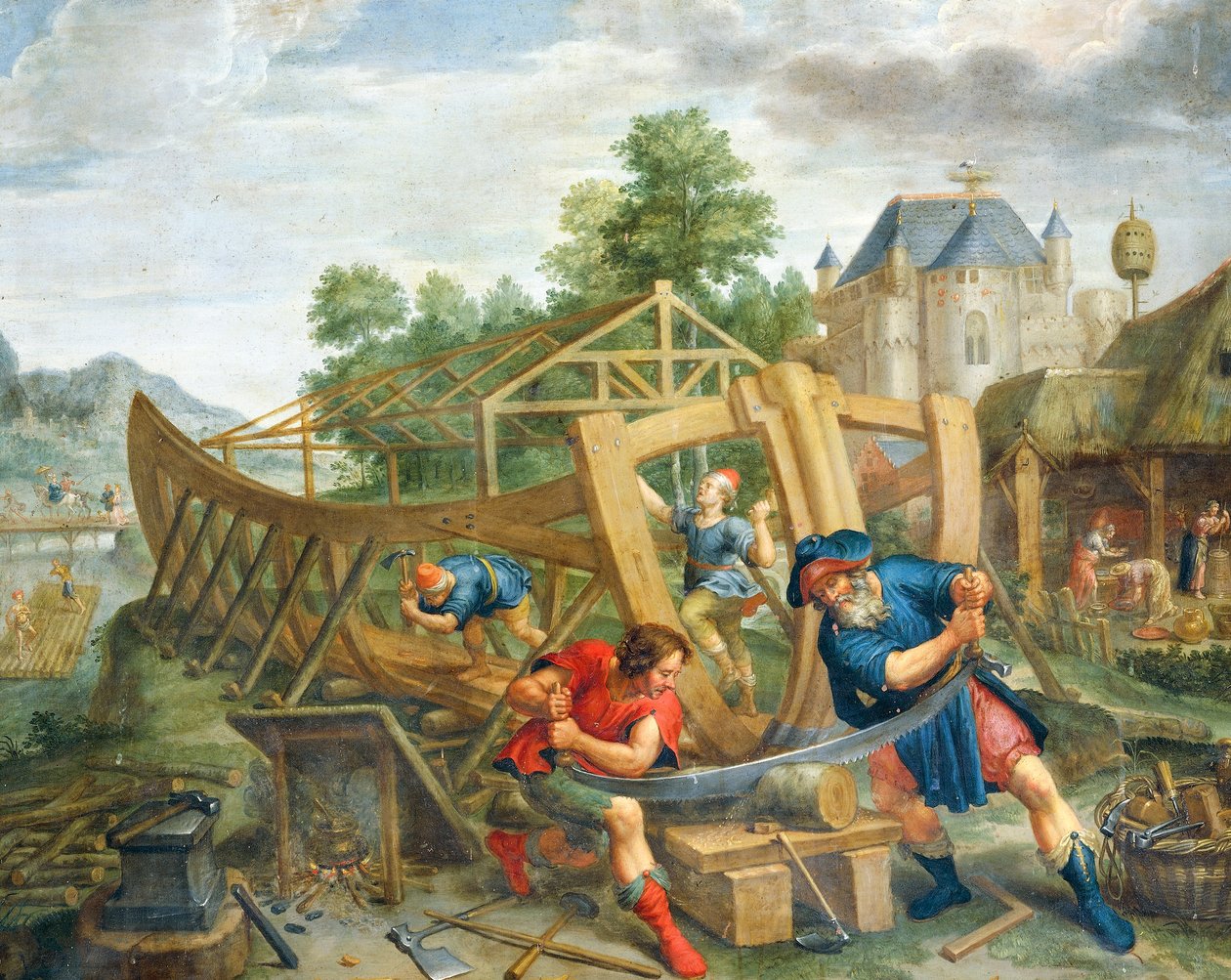 Byggande ark av Flemish School