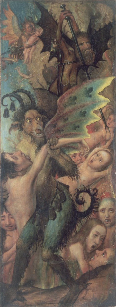 Glimpse of Hell (panel) av Flemish School
