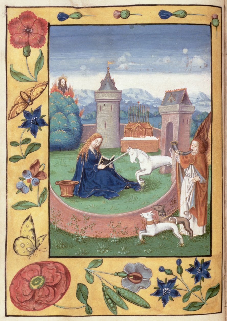 Ms McClean 99 f.11v Annunciation, c.1526 av Flemish School
