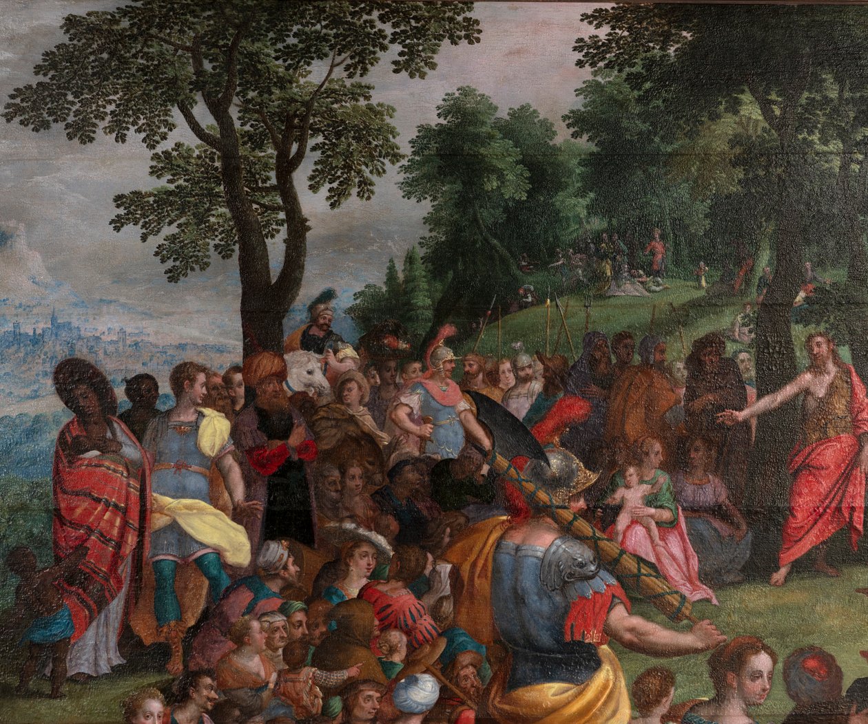 Johannes predikan i öknen av Flemish School