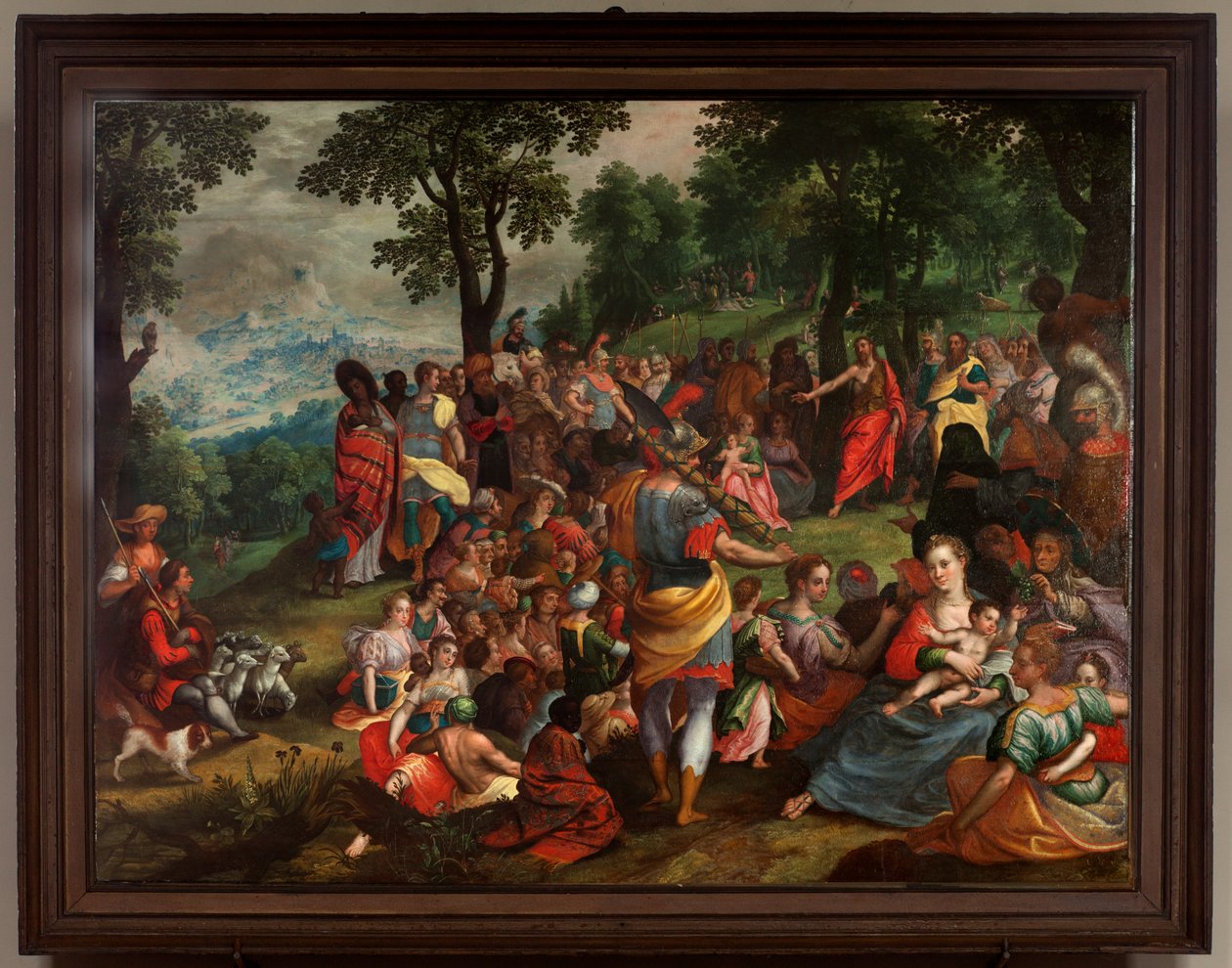 Johannes predikan i öknen av Flemish School