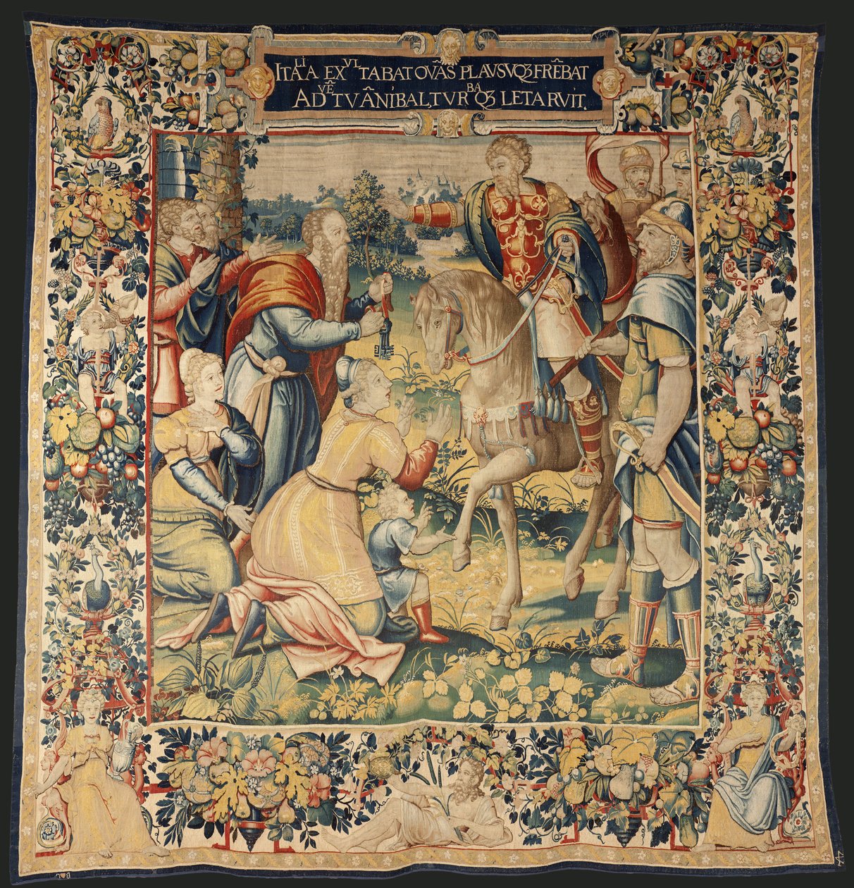Hannibals historia, c.1570 (Tapestry) av Flemish School