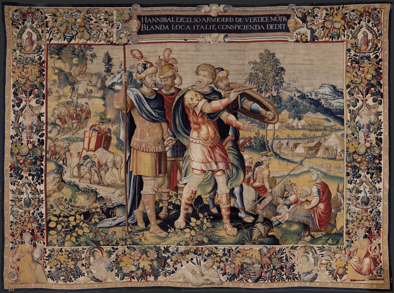 The History of Hannibal, c.1570 (gobeläng) av Flemish School