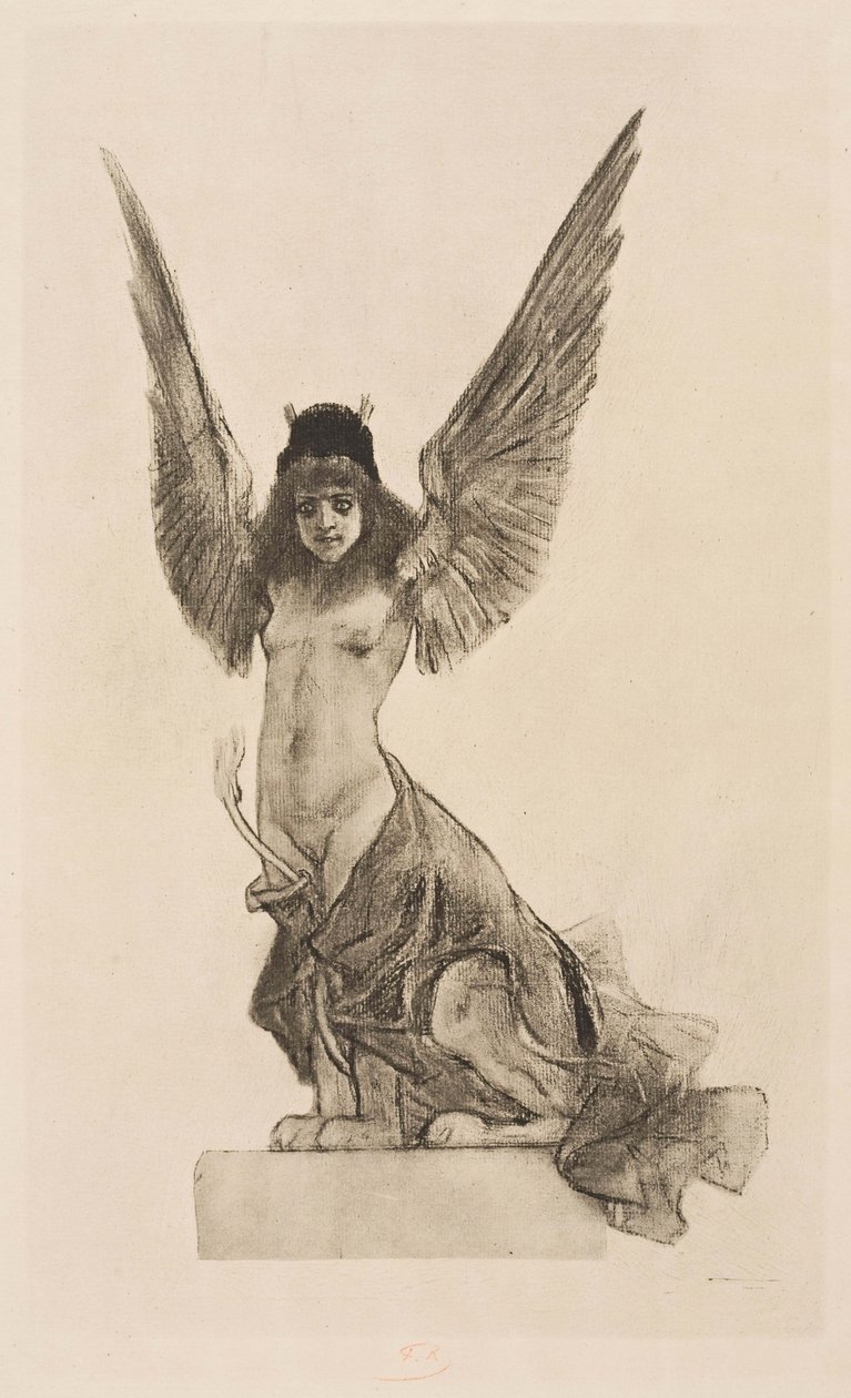 Kvinnlig sfinx eller parallell av Félicien Rops