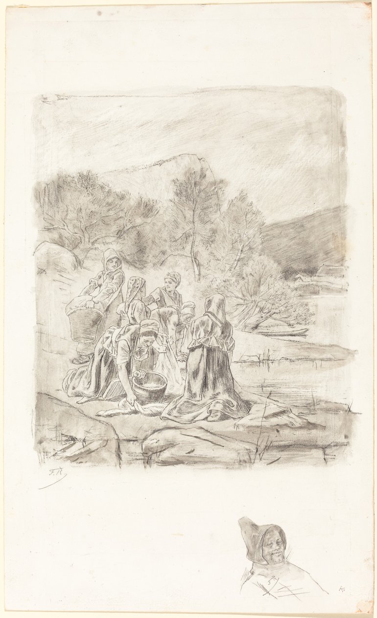 Tvättskvinnor, ca 1884-1887. av Félicien Rops