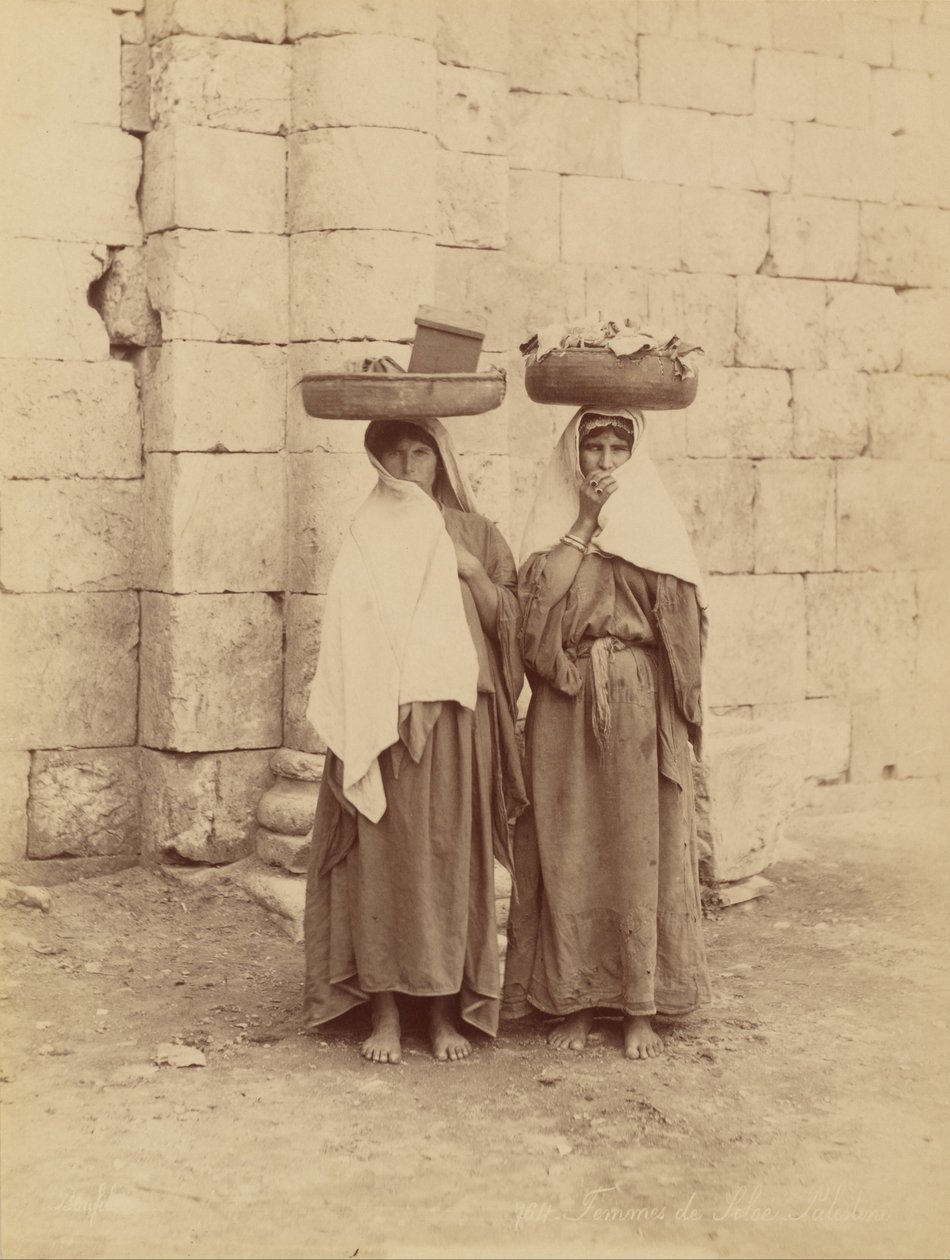 Kvinnor i Siloam, Palestina av Félix Bonfils
