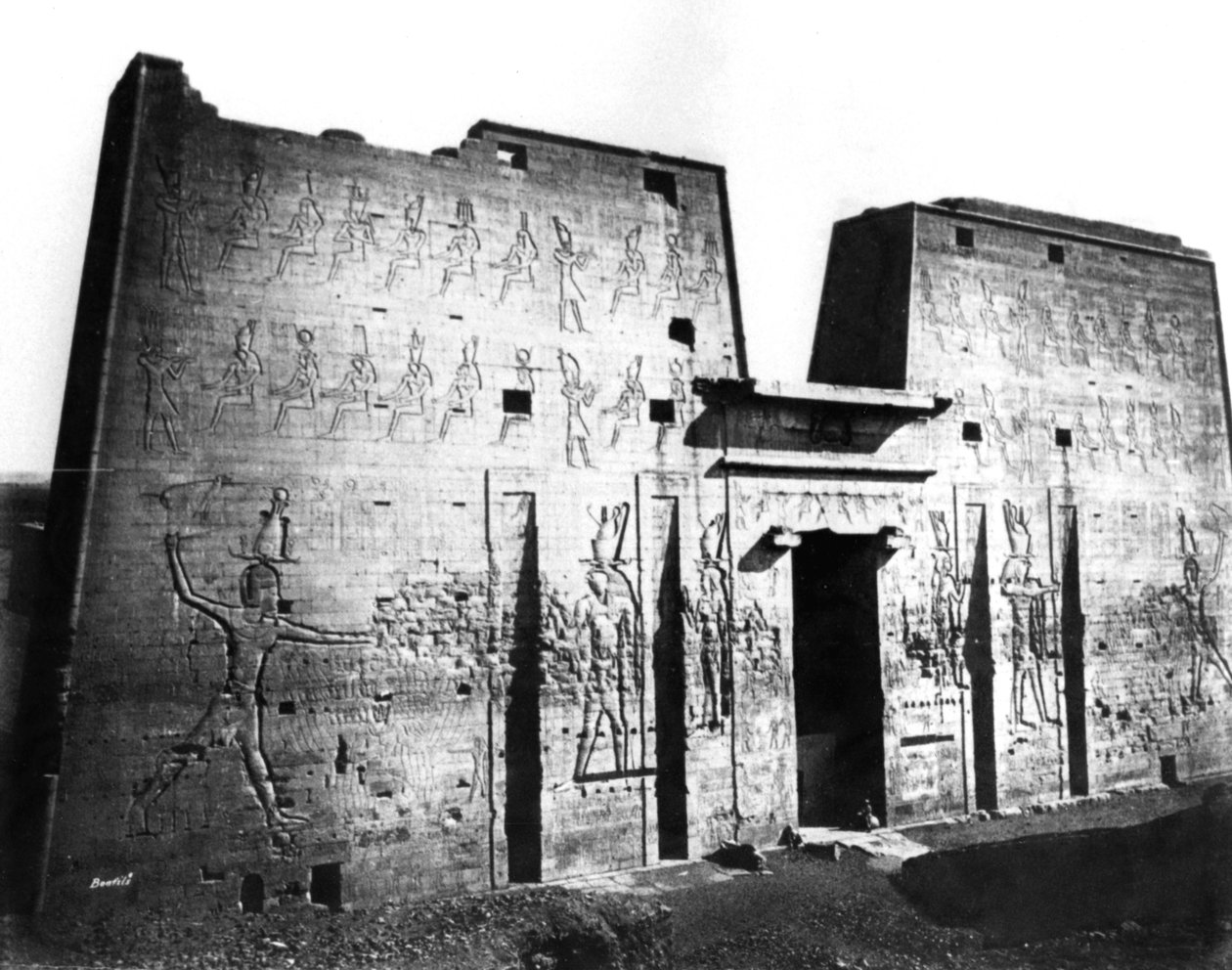 Edfu, Nubia, Egypten, 1878 av Félix Bonfils