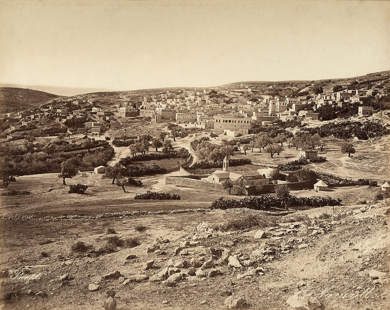 Panoramautsikt över Nazareth, Israel av Félix Bonfils