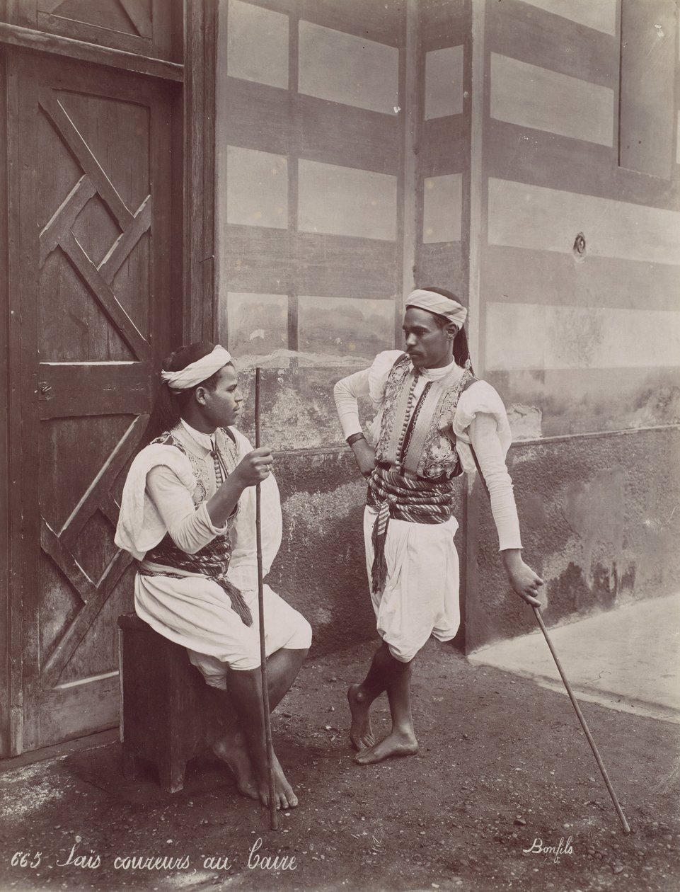 Känner löpare i Kairo, 1870-talet. av Félix Bonfils