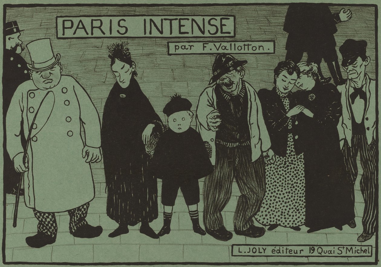 Albumomslag för Paris Intense, 1894. av Félix Vallotton