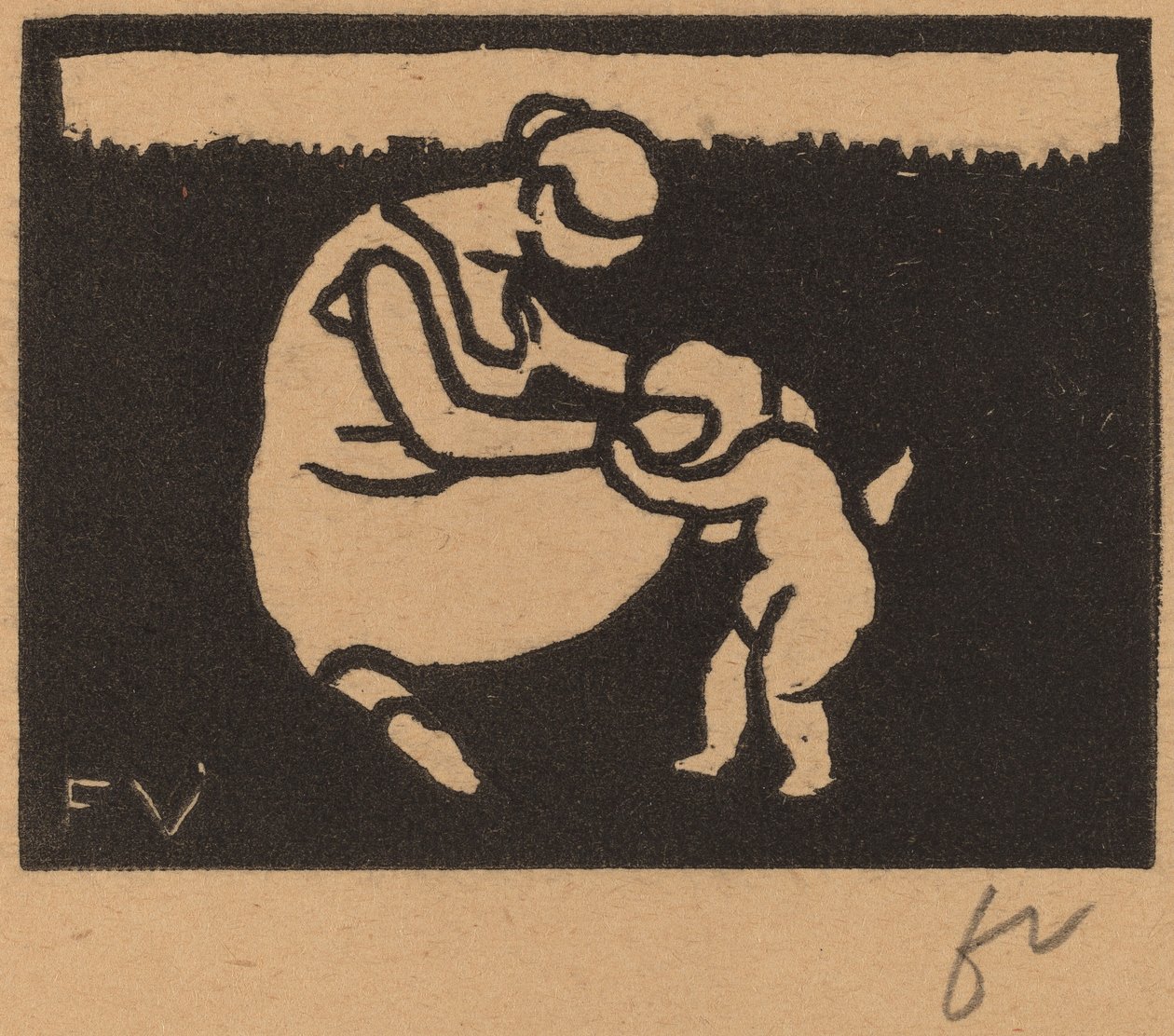 Badkar och barn av Félix Vallotton