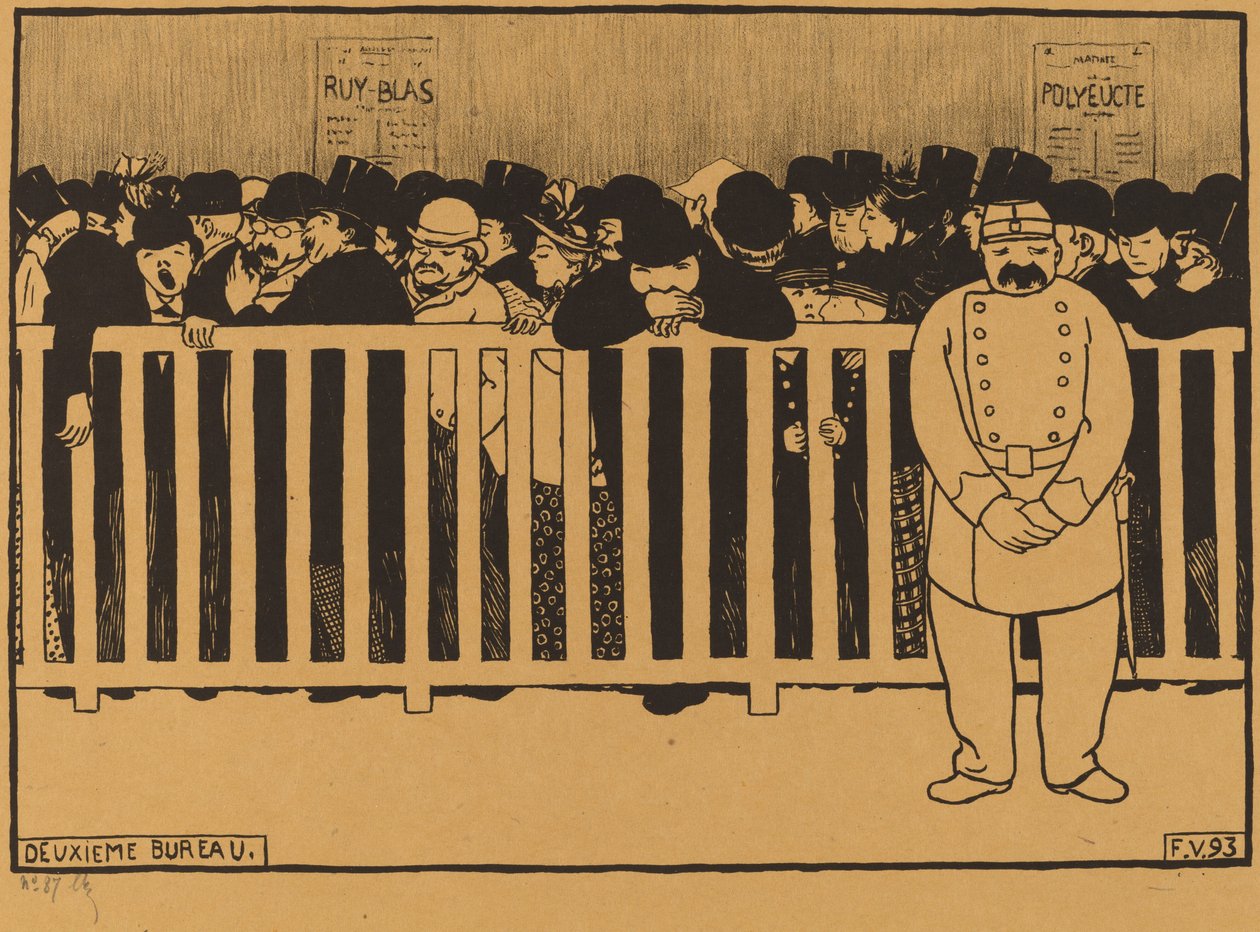 Andra biljettkassan, 1893. av Félix Vallotton