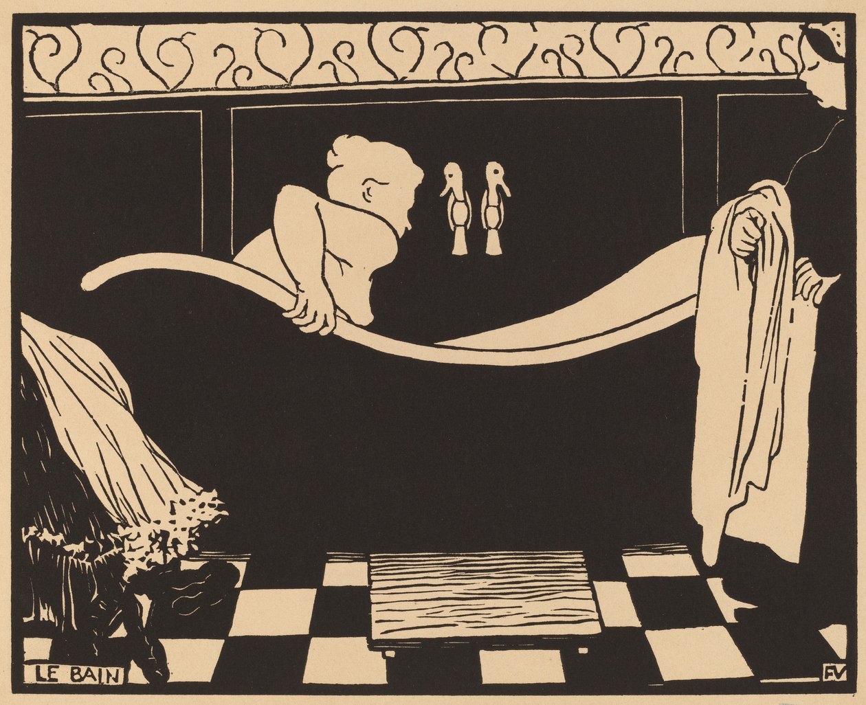 Le Bain badet, 1894. av Félix Vallotton