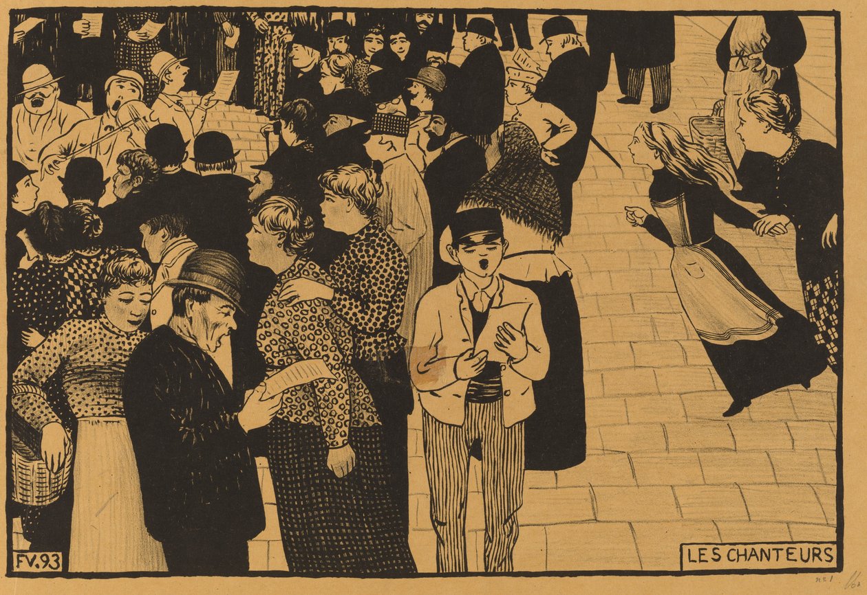 Sångarna, 1893. av Félix Vallotton