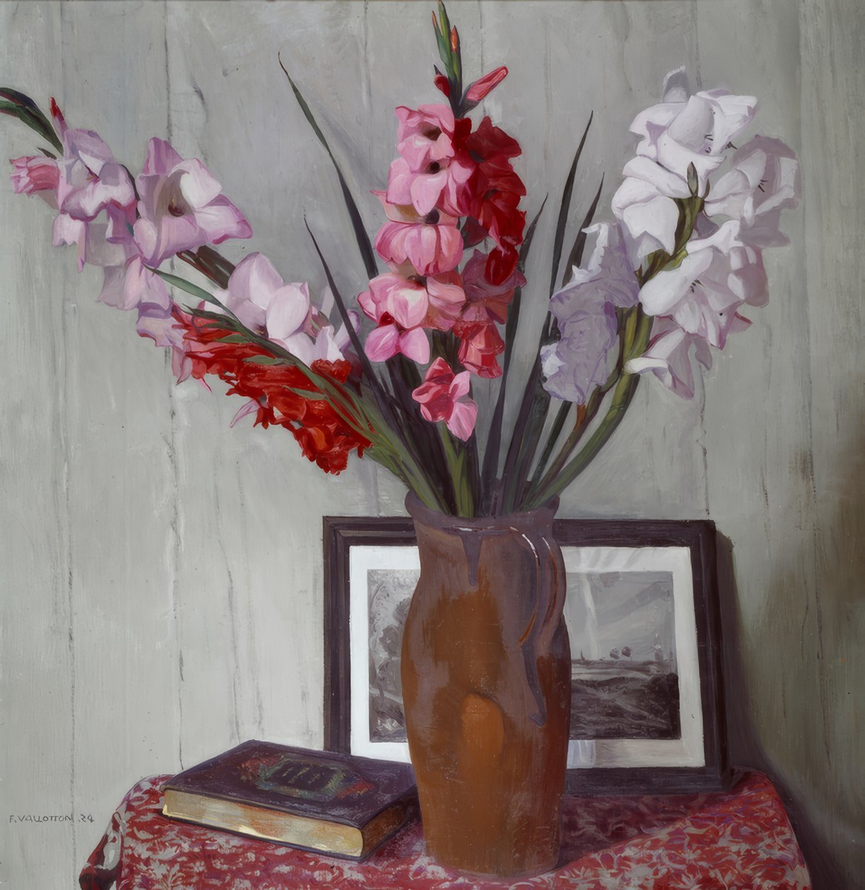 Stilleben med gladioler av Félix Vallotton