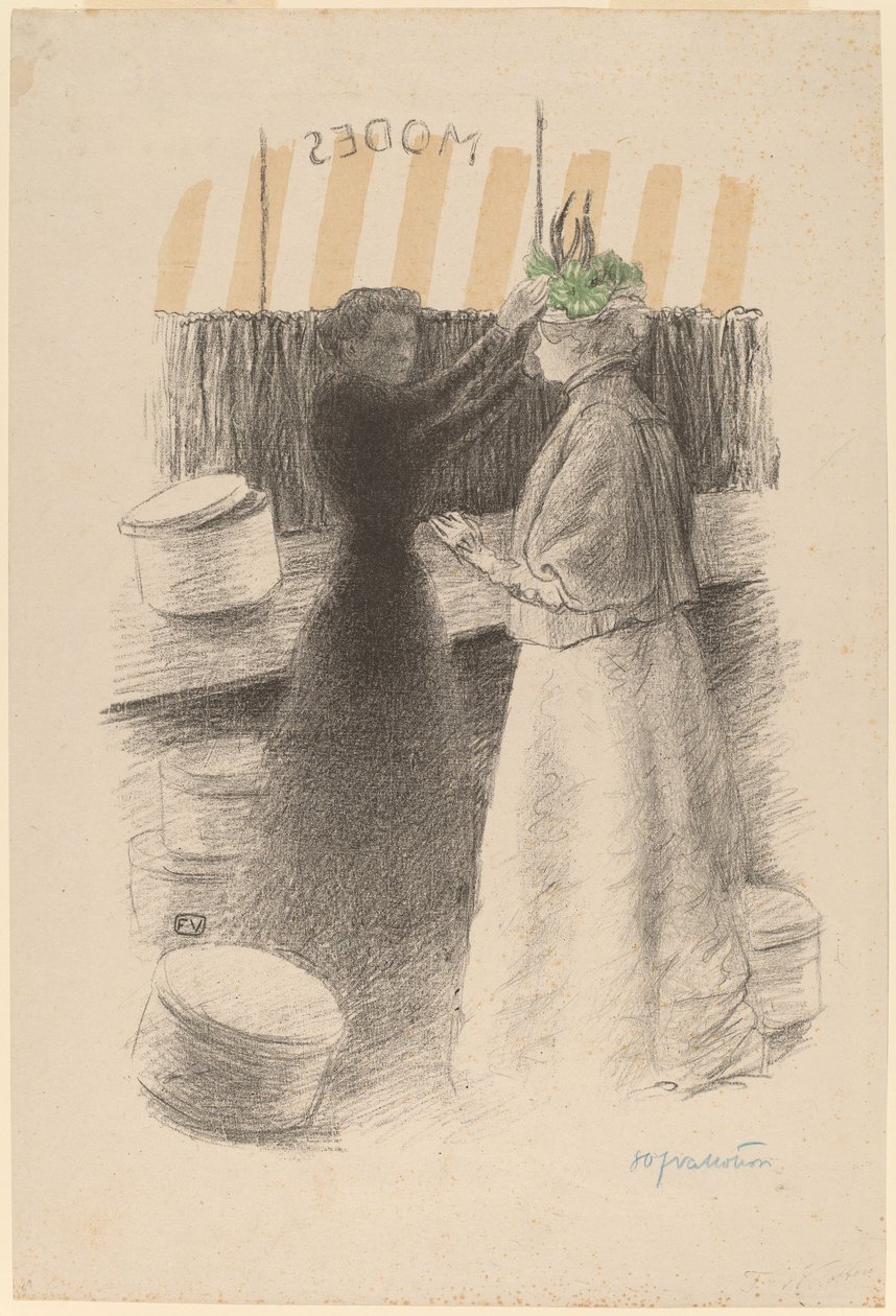 Den gröna hatten av Félix Vallotton