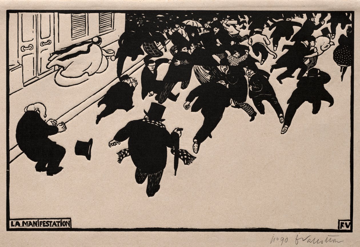 Protesten av Félix Vallotton