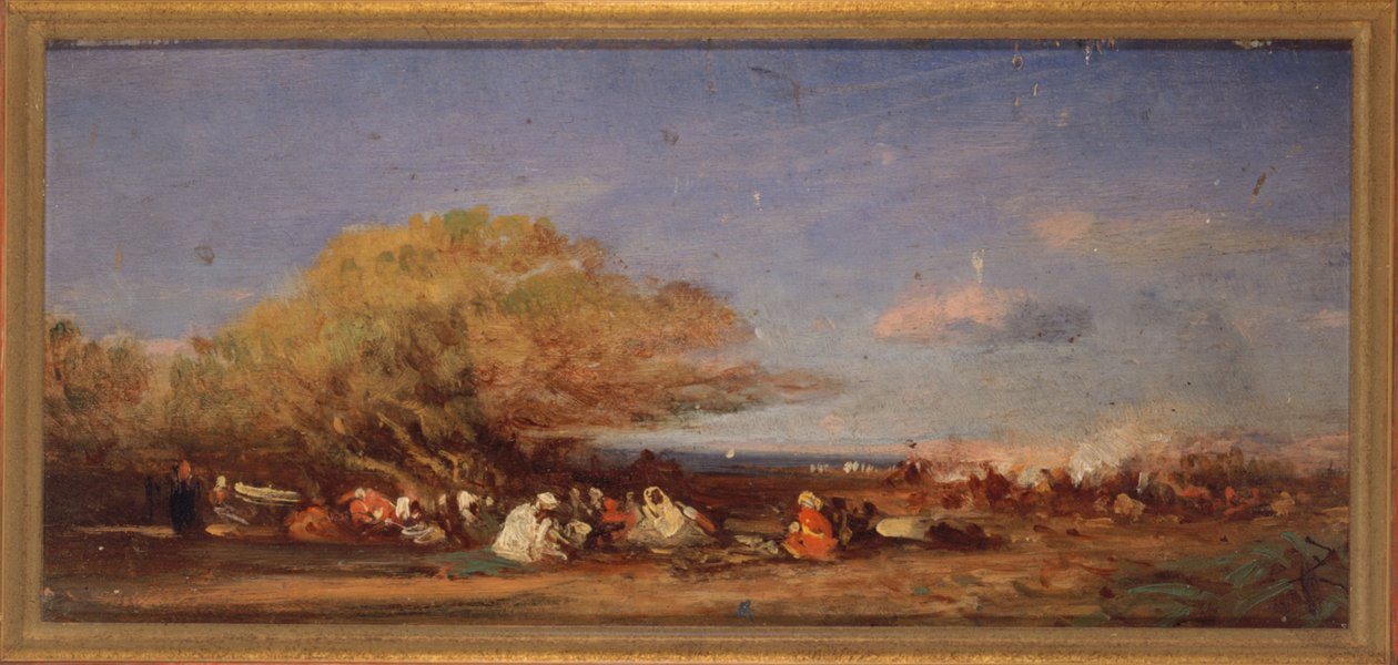 Near Algiers, ca 1859 (olja på trä) av Félix Ziem