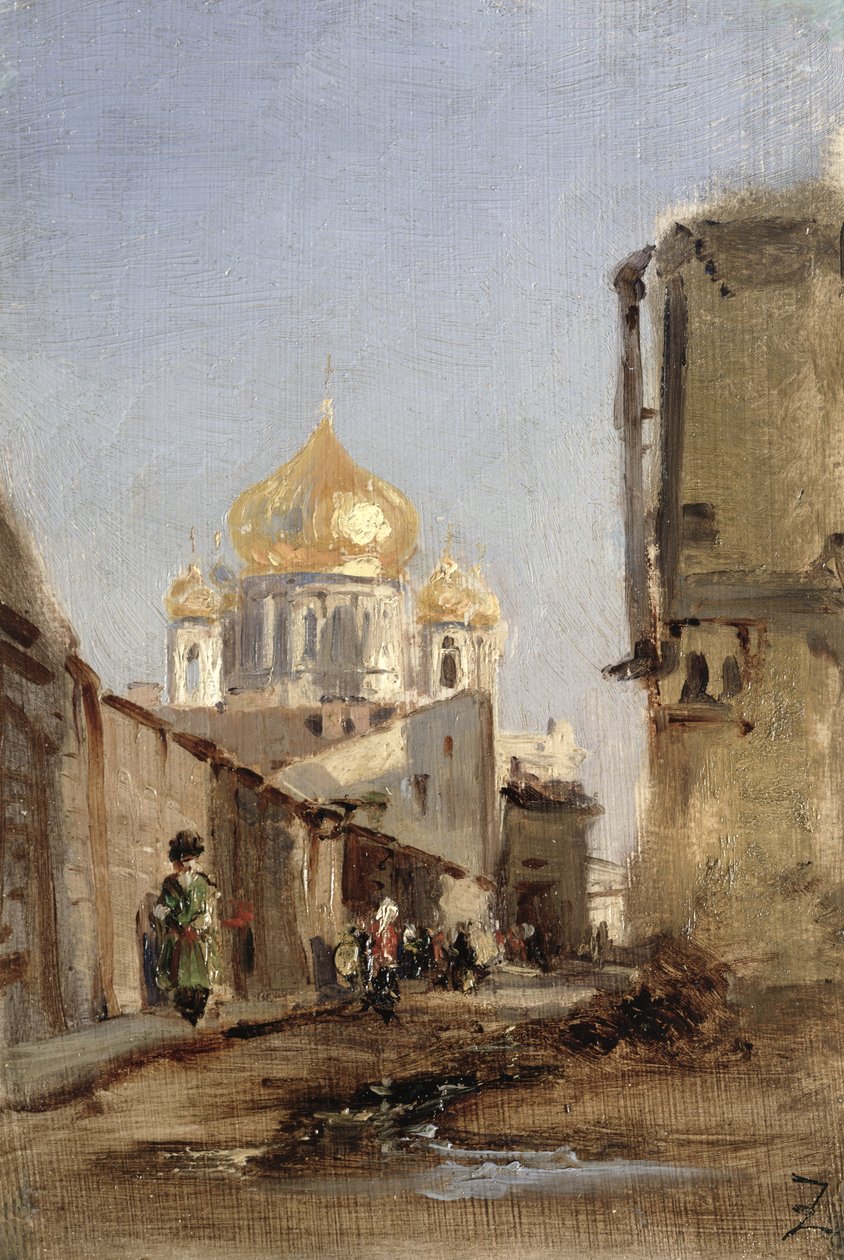 Studie av Tobolsk, 1842 av Félix Ziem