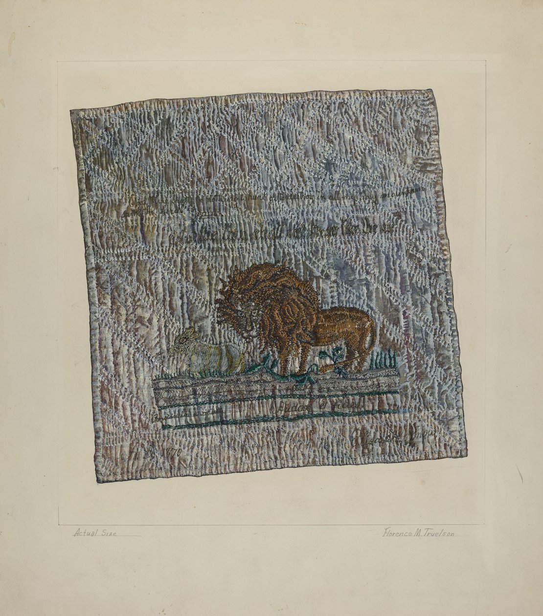 Quiltblock: "Audax et Fides" av Florence Truelson