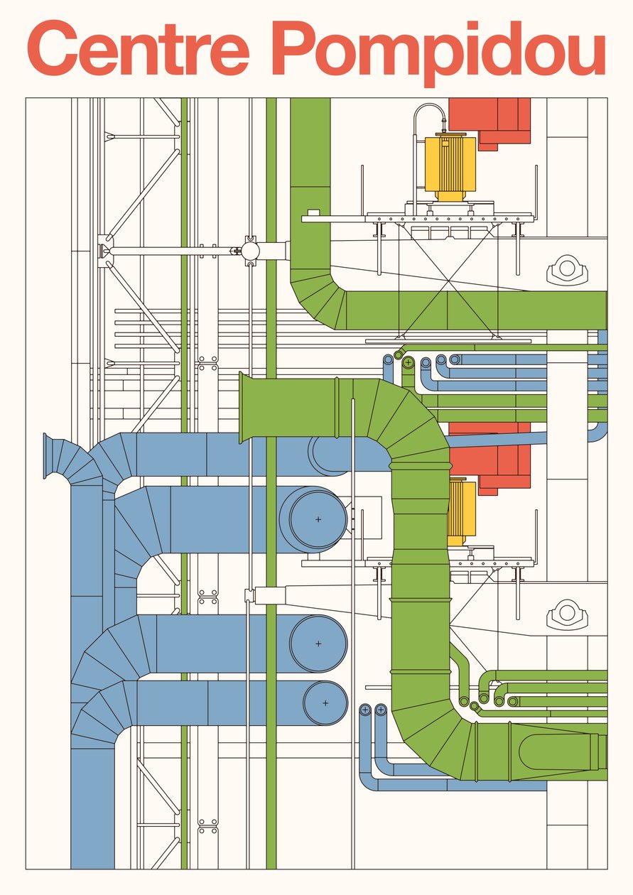 Centre Pompidou, 2023 (digitalt) av Florent Bodart