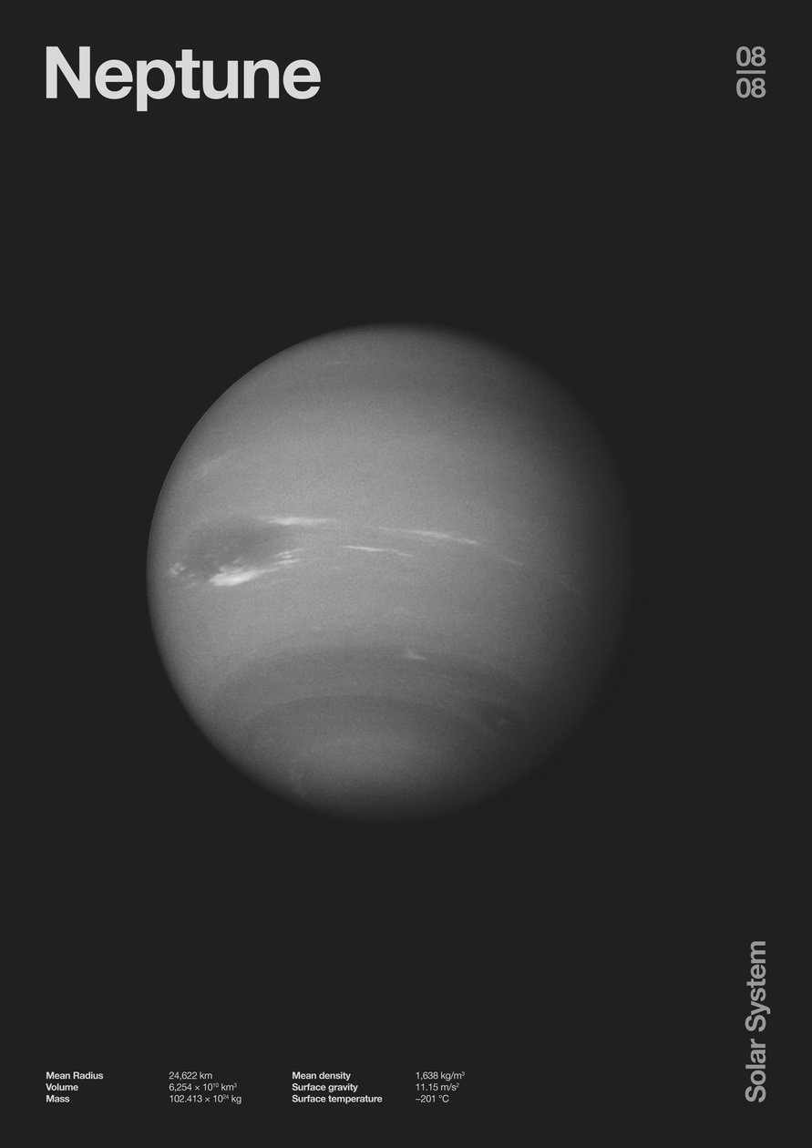 Neptune : Minimal Planets Datas, 2023 (digital) av Florent Bodart