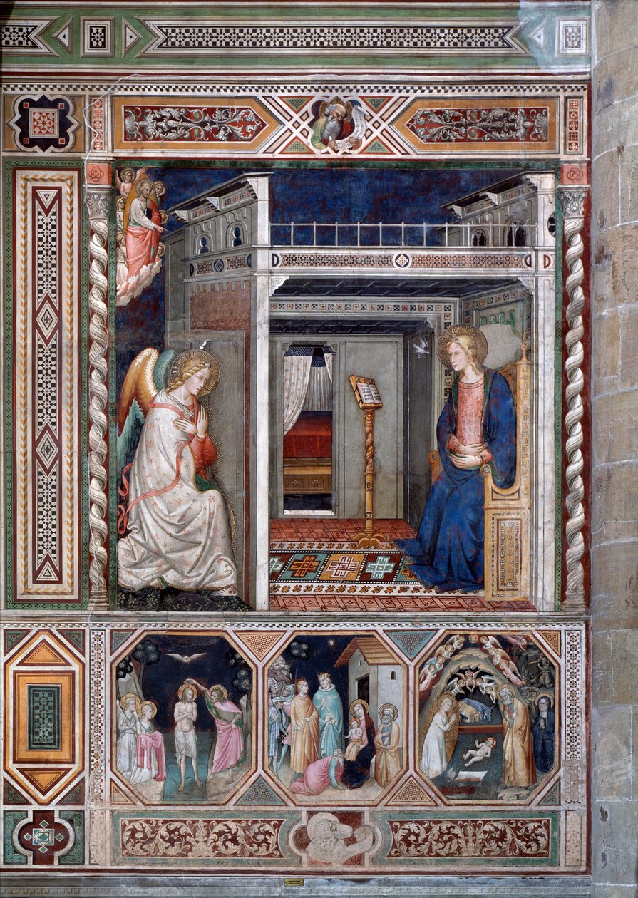 Bebådelsen - Fresco av Florentine School