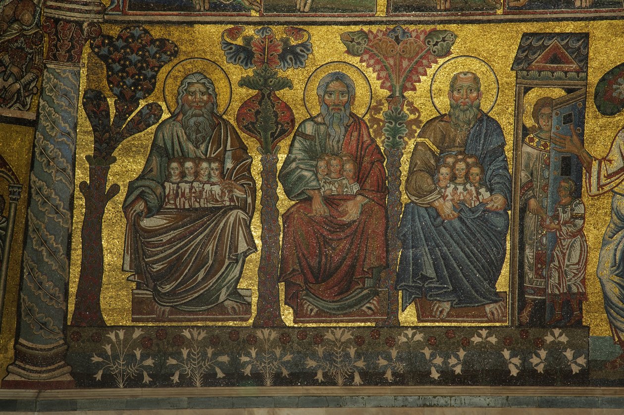 Tre Baptistery Saints (mosaik) av Florentine School