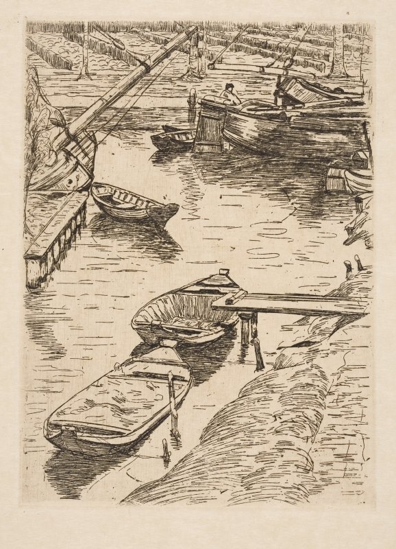 Ships in a canal av Floris Verster