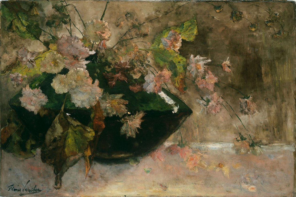 Still life with peonies.   av Floris Verster