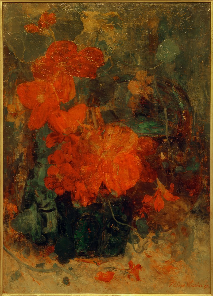 Begonier och nasturtiums av Floris Verster