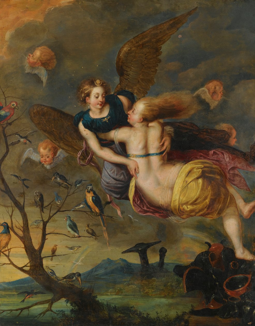 En allegori över luft av Follower of Jan Brueghel the Younger