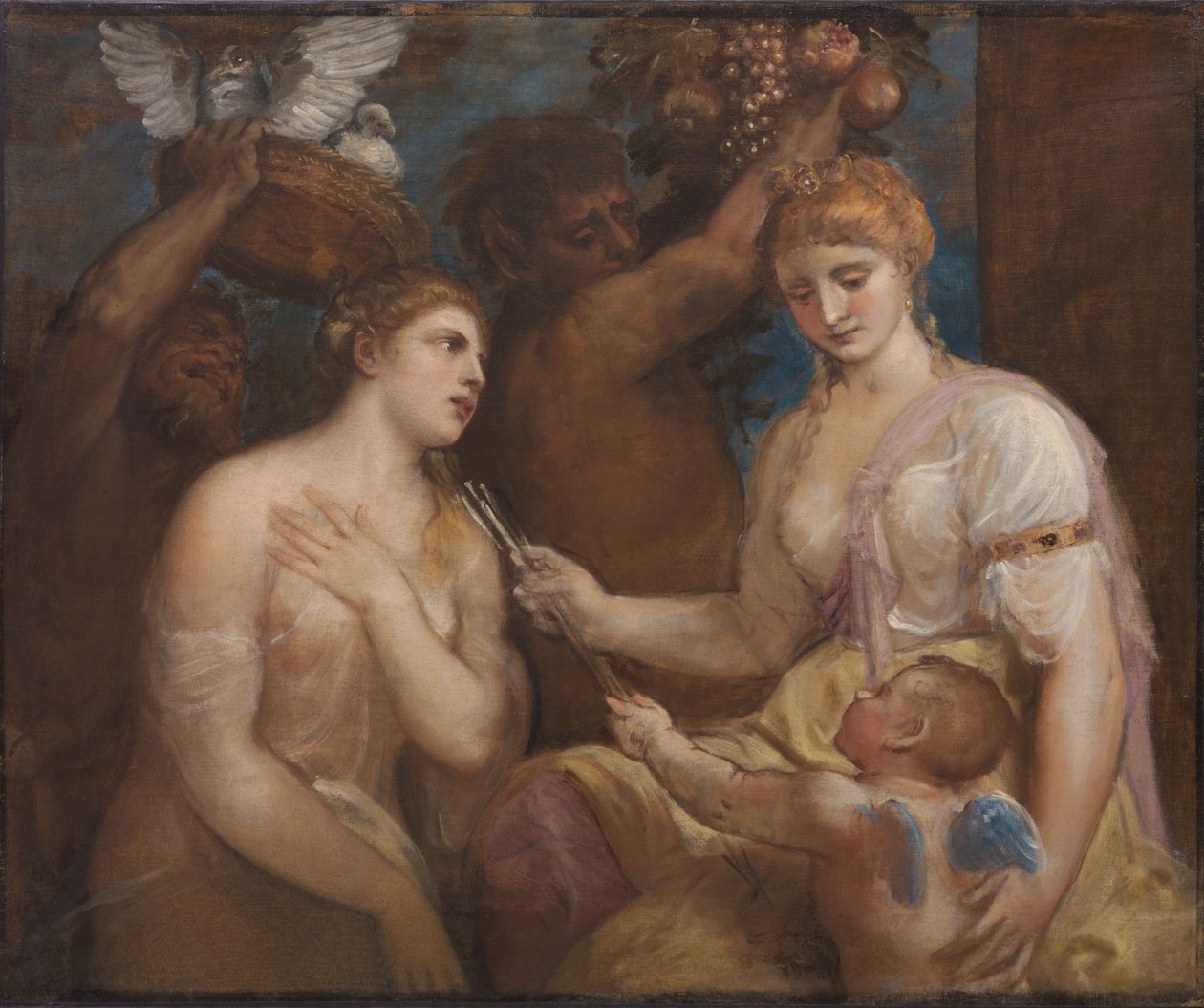 Allegori över Venus och Amor av Follower of Titian