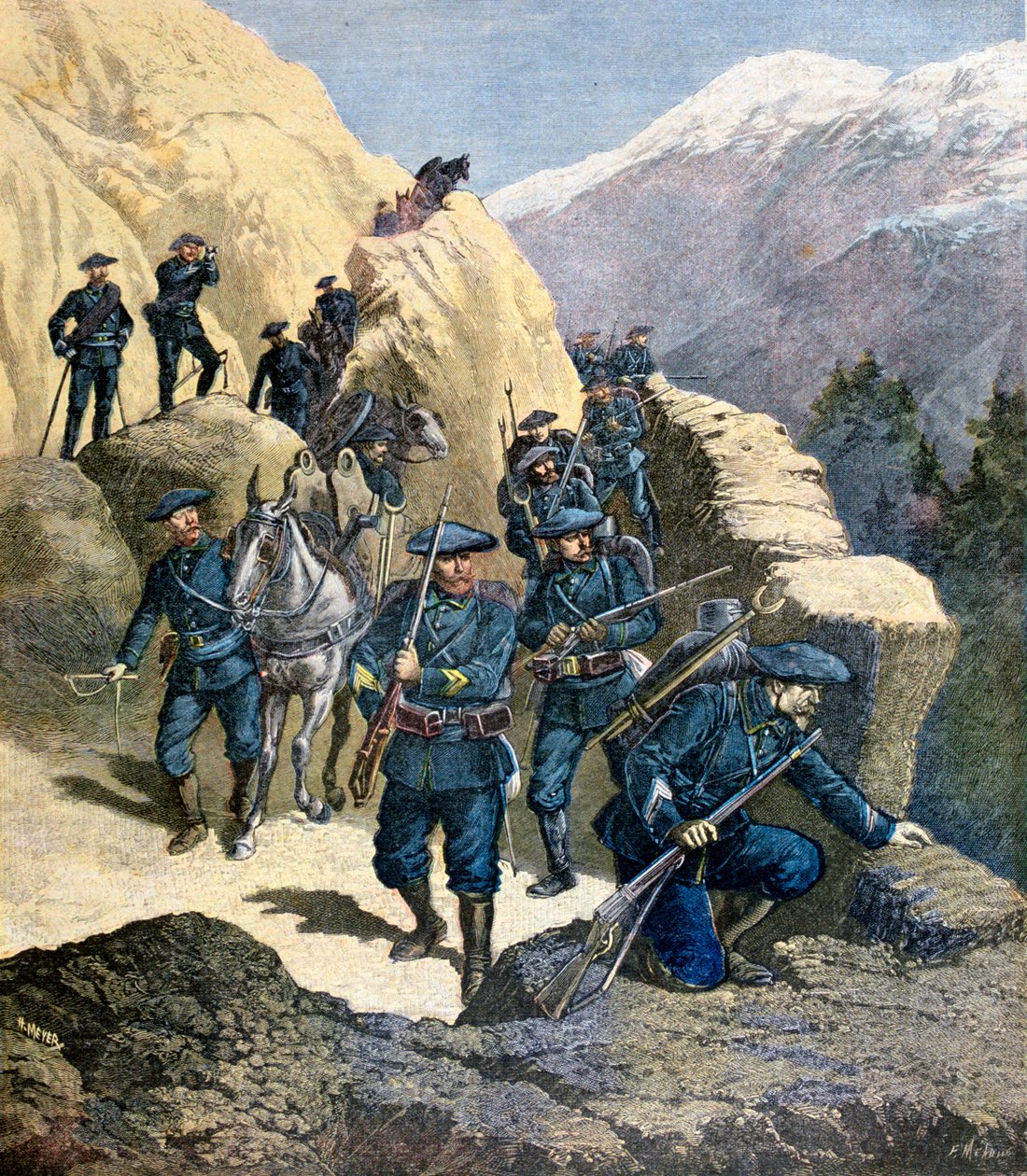 Alpjägare, 1891 av Fortuné Méaulle