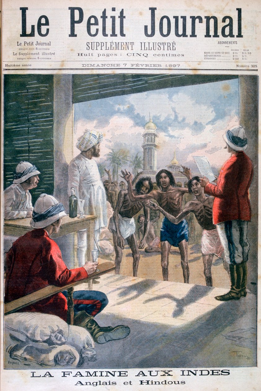 Hungersnöd i Indien, 1897 av Fortuné Méaulle