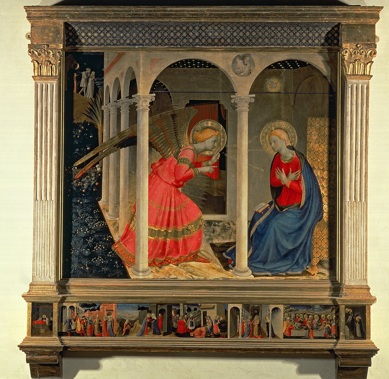 Bebådelsen (Cortona altartavla), c.1438 (tempera på panel) av Fra Angelico