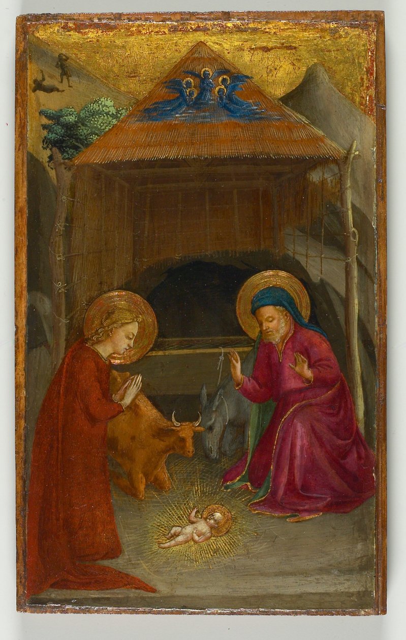 The Nativity, c.1425-30 (tempera på poppelpanel) swed av Fra Angelico