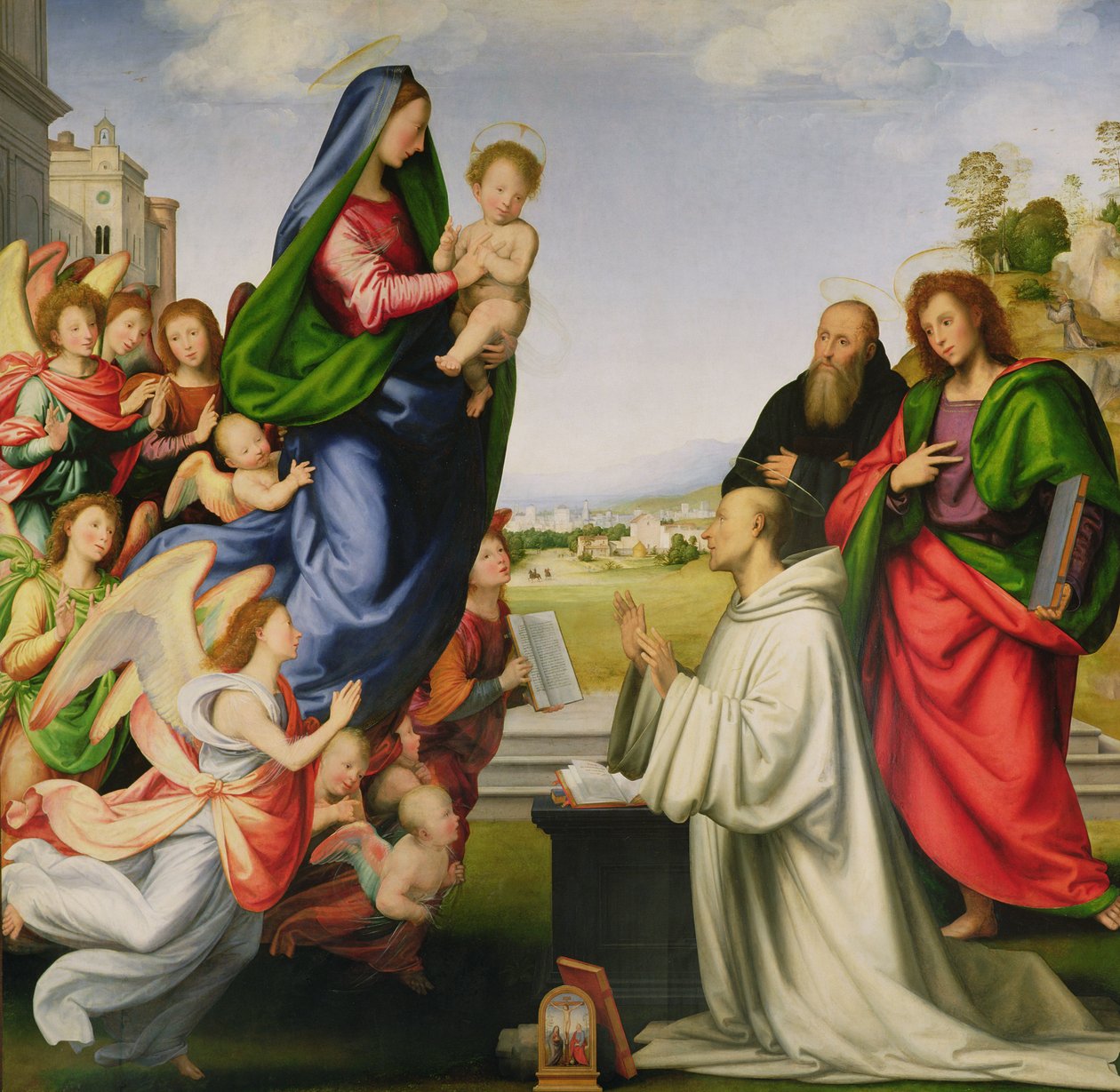Jungfruns uppenbarelse till St. Bernard, 1504-07 av Fra Bartolommeo