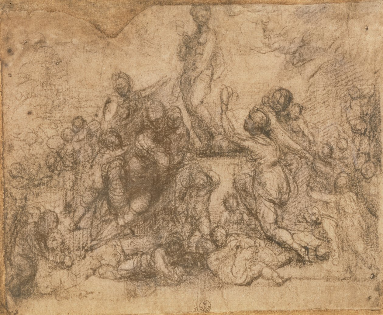 Tillbedjan av Venus (krita på papper) av Fra Bartolommeo