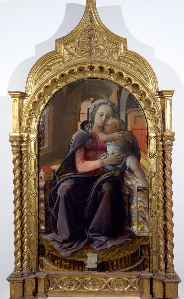 Madonna av Tarquinia, 1437 (tempera på trä) av Fra Filippo Lippi