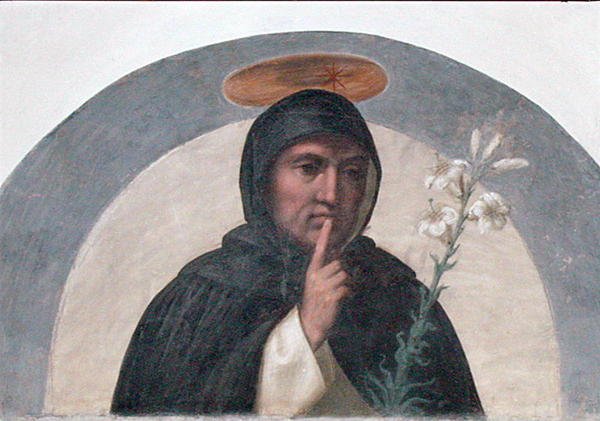 St. Dominic (ca 1170-1221) (fresk) av Fra Bartolomeo