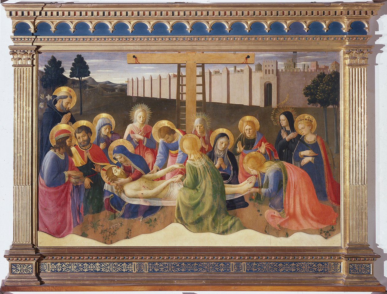 Avsättningen (målning på trä av Fra  Angelico