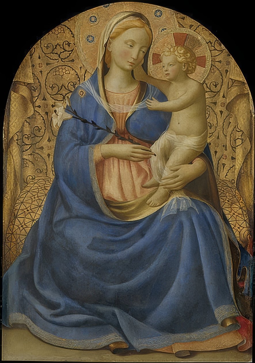 Ödmjukhetens Madonna. Omkring 1440 av Fra Angelico