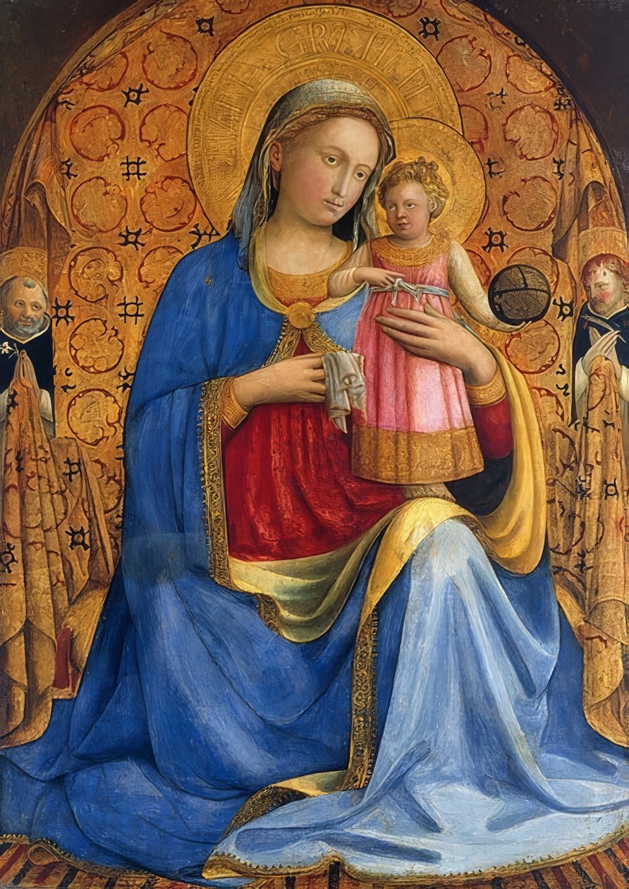 Maria med barnet. Omkring 1433 av Fra Angelico