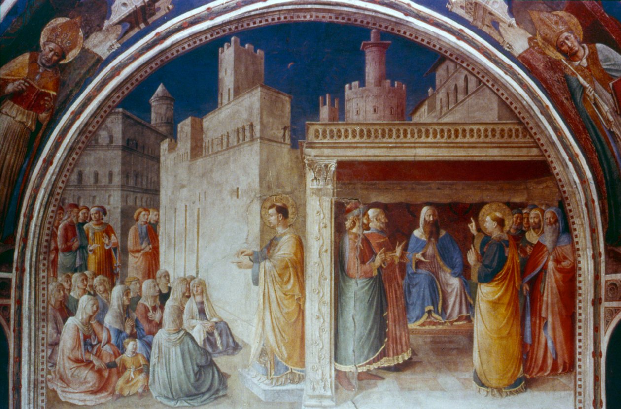 St Stephen Preaching, mitten av 1400-talet av Fra Angelico
