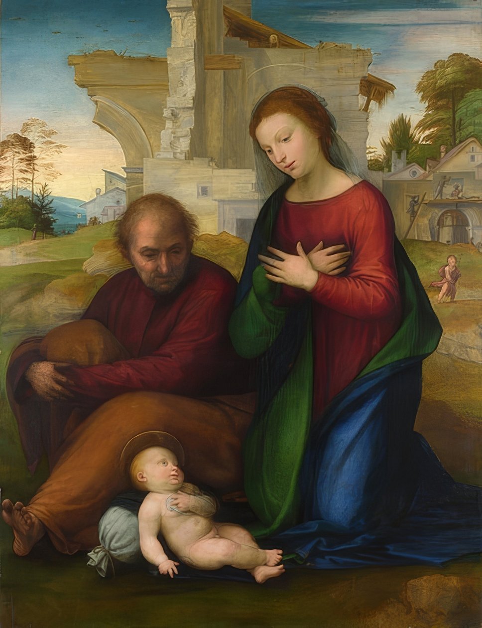 Tillbedjan av Kristusbarnet. Före 1511 av Fra Bartolomeo
